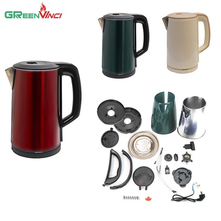 Double Wall Ckd Green Electric Water Kettle
